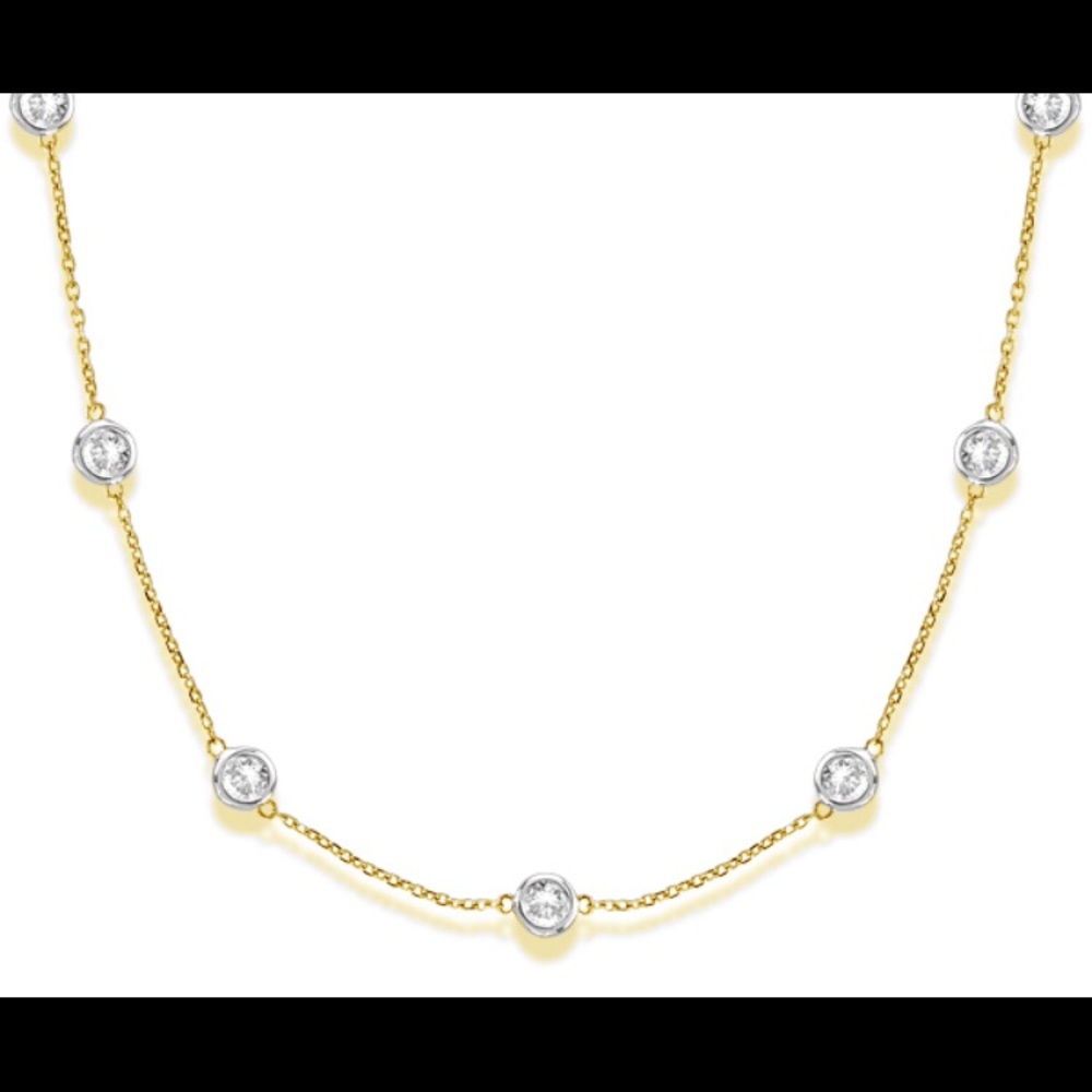 34 inch 14 k gold dipped gold chain with Cz
